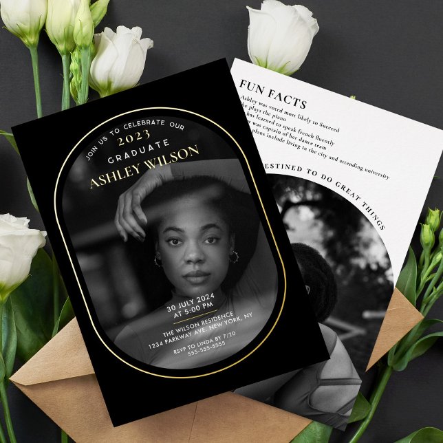 Invitación Con Relieve Metalizado Elegante Graduación de Fotografías de Lujo (Subido por el creador)