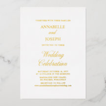 Elegante guión Minimalista Boda formal blanco