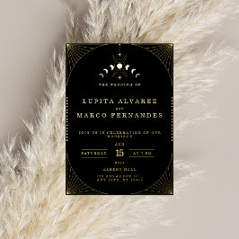 Invitación Con Relieve Metalizado Elegante invitación a la boda de Relieve metalizad