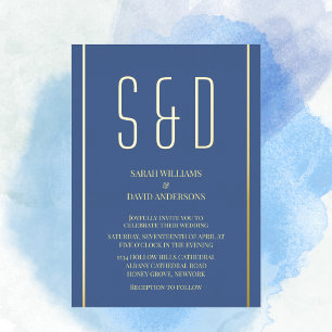 Invitación Con Relieve Metalizado Elegante Minimalista Chic Moderno Script Boda