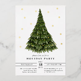 Invitación Con Relieve Metalizado Elegante Navidades clásicos de Relieve metalizado 