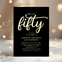 Elegante negro Hola Cincuenta y quinientos años de