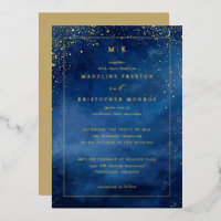 Elegante Noche Estrellada Azul Marino