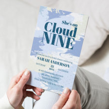 Elegante Nube Nueve Negrita Despedida de Soltera P
