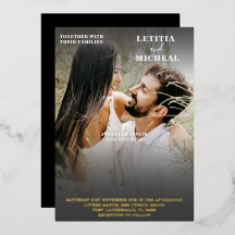 Elegante Relieve metalizado Boda de fotografía bla