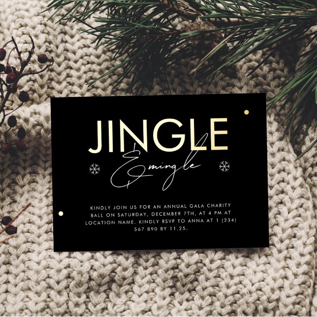 Invitación Con Relieve Metalizado Elegante Relieve metalizado de Jingle y Navidades  (Subido por el creador)