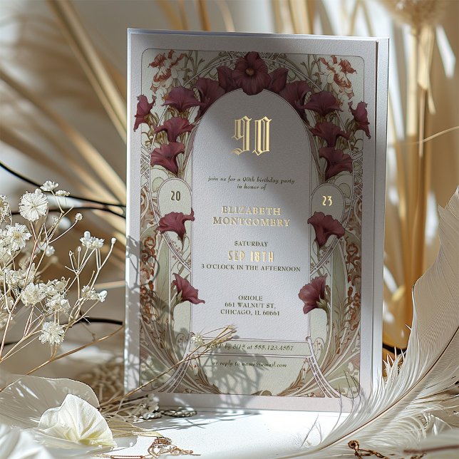 Invitación Con Relieve Metalizado Elegante Relieve metalizado de la fiesta de cumple (Subido por el creador)
