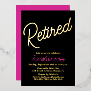 Invitación Con Relieve Metalizado Elegante Relieve metalizado dorado Fiesta de Jubil