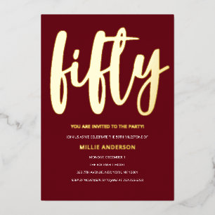 Invitación Con Relieve Metalizado Elegante Relieve metalizado dorado y fiesta de cum