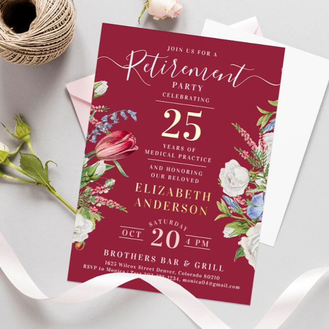 Invitación Con Relieve Metalizado Elegante Relieve metalizado floral de retiro de Bo (Subido por el creador)