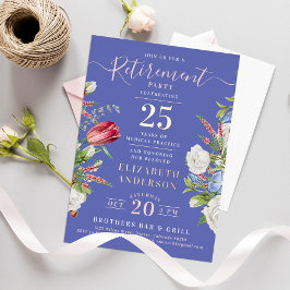 Invitación Con Relieve Metalizado Elegante Relieve metalizado floral de retiro de la