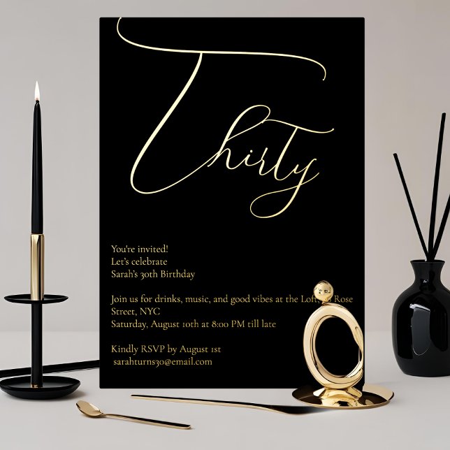 Invitación Con Relieve Metalizado Elegante Relieve metalizado Real Treinta y Treinta (Subido por el creador)