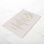 Invitación Con Relieve Metalizado Elegante Rosa de oro Vintage II<br><div class="desc">Simplemente Elegante Script Vintage. Invitación a la boda. Relieve metalizado de oro crema y rosa. Los padres de novia. Todo el Relieve metalizado de texto.</div>