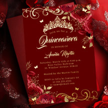 Elegante Rosa Oro Remolino Quinceañera  