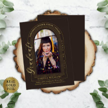 Elegante y elegante graduación de Foto Marrón con 