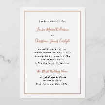 Elegante y formal simple Boda Rubor rosa Rosa oro