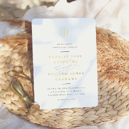 Invitación Con Relieve Metalizado Elegantes Bodas de fotos en blanco y negro