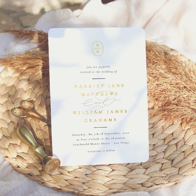 Invitación Con Relieve Metalizado Elegantes Bodas de fotos en blanco y negro (Card Front Mock-up)