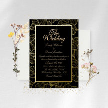 Elegantes hojas doradas negras