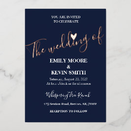 Invitación Con Relieve Metalizado Elegantes letras blancas de Relieve metalizado dor