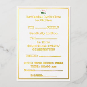 INVITACIÓN CON RELIEVE METALIZADO ELEGANTES PERSONALIZABLES BLANCOS VERIFICADOS DE M