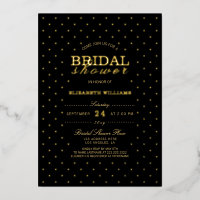 Elegantes puntos de clase Black Bridal Shower Real