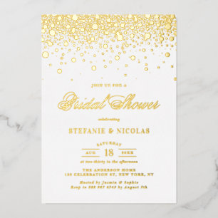 Invitación Con Relieve Metalizado Elegantes puntos de confeti de papel de oro para d