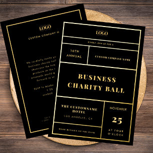 Invitación Con Relieve Metalizado Empresa de eventos con logotipo empresarial person