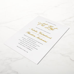 Invitación Con Relieve Metalizado En la última boda