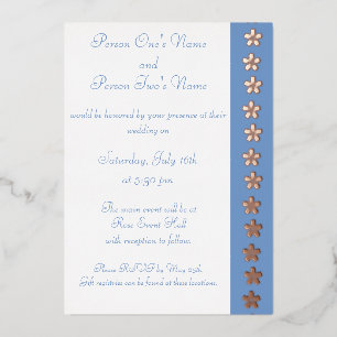 Invitación Con Relieve Metalizado Encantador Sakura en la invitación al Relieve meta