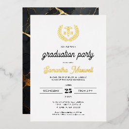 Invitación Con Relieve Metalizado Enfermera RN BSN Partido de Graduación Escolar de 