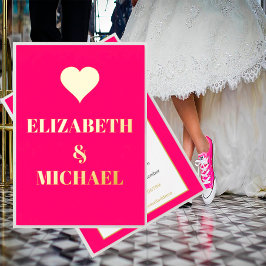 Invitación Con Relieve Metalizado Ensayo Boda formal elegante de color rosa dorado