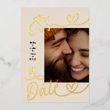 Es una cita Elegante boda 4 Fotografía Collage Oro