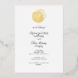 Invitación Con Relieve Metalizado Escala de pesquería simple de las aguas marinas y 