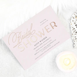 Invitación Con Relieve Metalizado escritura moderna elegante Relieve metalizado de d