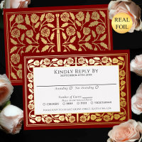 Espada dorada medieval escarlata RSVP de boda real