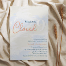 Está en Nube 9 Bridal Shower con Textura Pastel