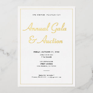 Invitación Con Relieve Metalizado Evento Corporativo Empresarial Minimalista Elegant
