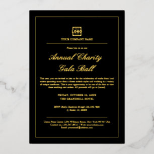 Invitación Con Relieve Metalizado Evento de empresa corporativa de negocios personal