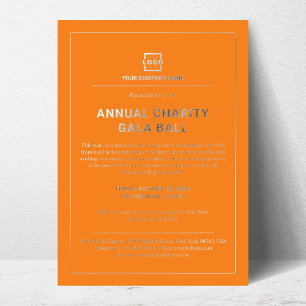 Invitación Con Relieve Metalizado Evento de empresa corporativa de negocios personal