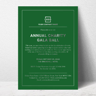 Invitación Con Relieve Metalizado Evento de empresa corporativa de negocios personal