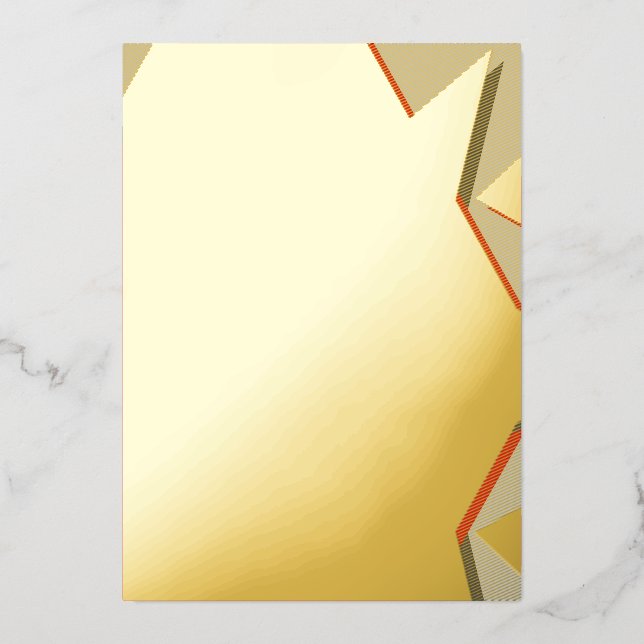 Invitación Con Relieve Metalizado Explosión geométrica vibrante (Anverso)