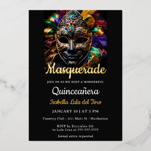 Invitación Con Relieve Metalizado Fabulosa invitación al Relieve metalizado de cumpl