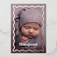 Faire-part de naissance fantaisiste en o rosa