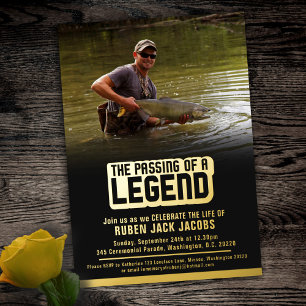 Invitación Con Relieve Metalizado Fallecimiento de la leyenda monumento conmemorativ