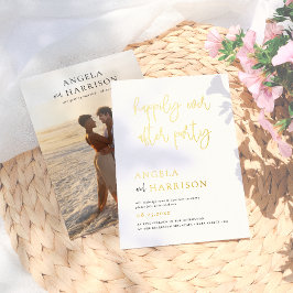 Invitación Con Relieve Metalizado Feliz desde la recepción de la boda de Fiesta