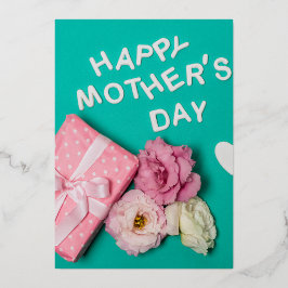 Invitación Con Relieve Metalizado Feliz Día de la Madre