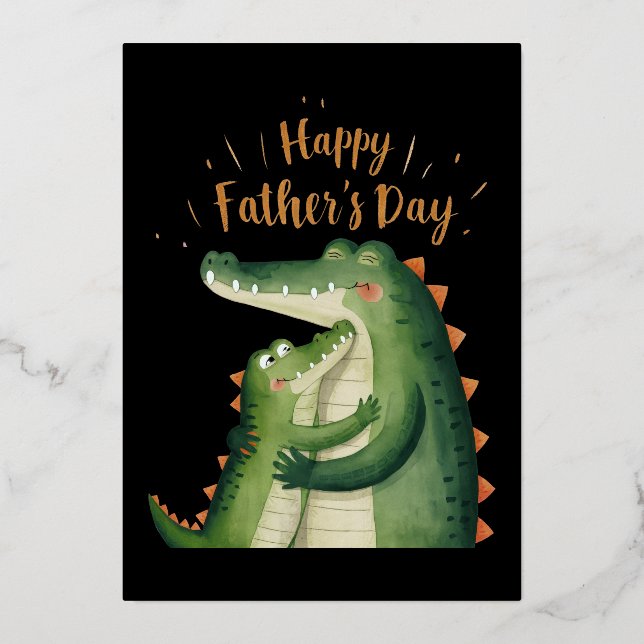 Invitación Con Relieve Metalizado Feliz Día del Padre (Anverso)