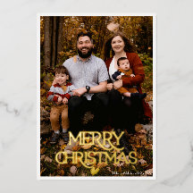 Feliz Navidad Hoja de Oro Raya Negra y Blanca