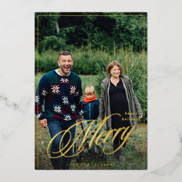 Invitación Con Relieve Metalizado Festividad fotográfica con caligrafía elegante de 